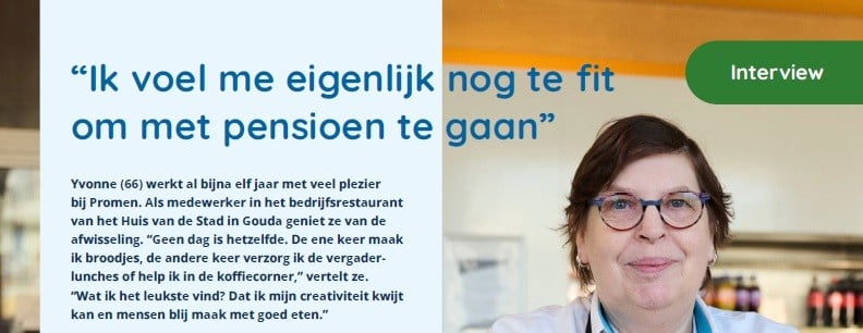 Onze Yvonne in pensioenblad Flits
